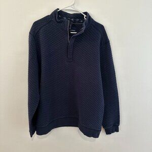 TOMMY BAHAMA MENS 3/4 ZIP SWEATSHIRT NAVY SIZE LARGE